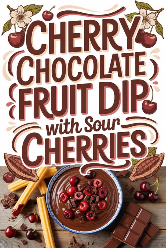 Kirsch-Schokoladen-Fruchtdip Rezept mit Sauerkirschen cherry chocolate fruit dip 8lya4