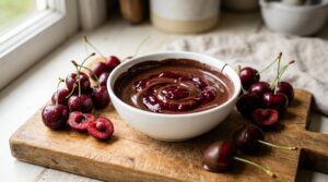 Kirsch-Schokoladen-Fruchtdip