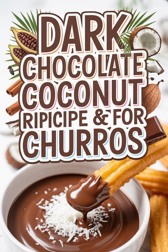 Dunkle Schokoladen-Kokos-Dip-Sauce Rezept für Churros churros with chocolate sauce uzgvi