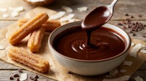 dunkle Schokoladen-Kokosnuss-Dip