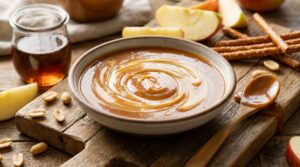 Erdnussbutter-Ahorn-Karamell-Dip