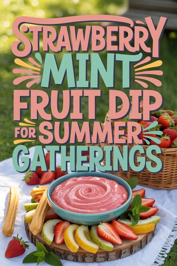 Erdbeer-Minz-Fruchtdip Rezept für Sommertreffen refreshing summer fruit dip uvsy4